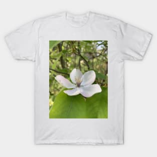 a white flower T-Shirt